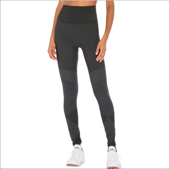 SPANX Pants - Spanx Very Black Look At Me Now Seamless Moto Leggings